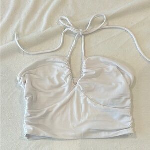 Abercrombie & Fitch White Halter Top